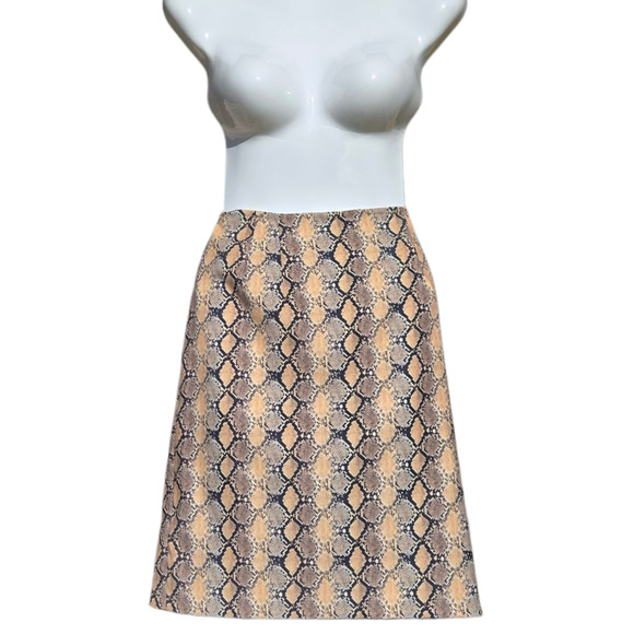 Vintage Linda Segal Snake Print Skirt Size 10 - Picture 2 of 5